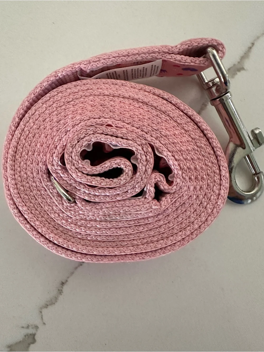 Dog Heart-Print Pink Leash NEVER USED!